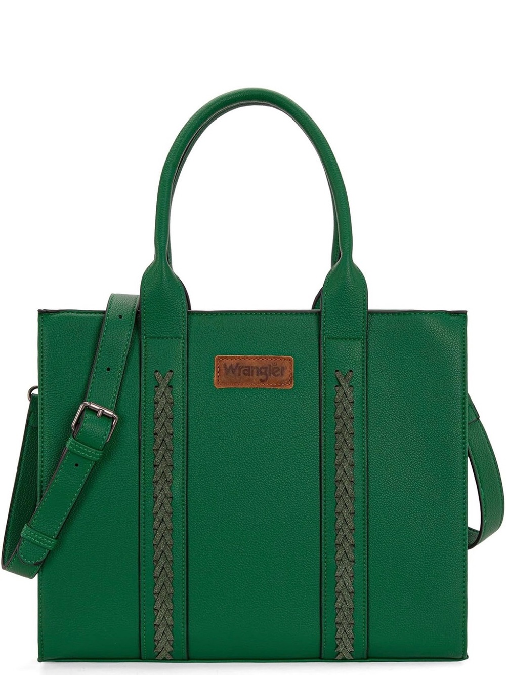 Wrangler Emerald Green Braided Accent Tote
